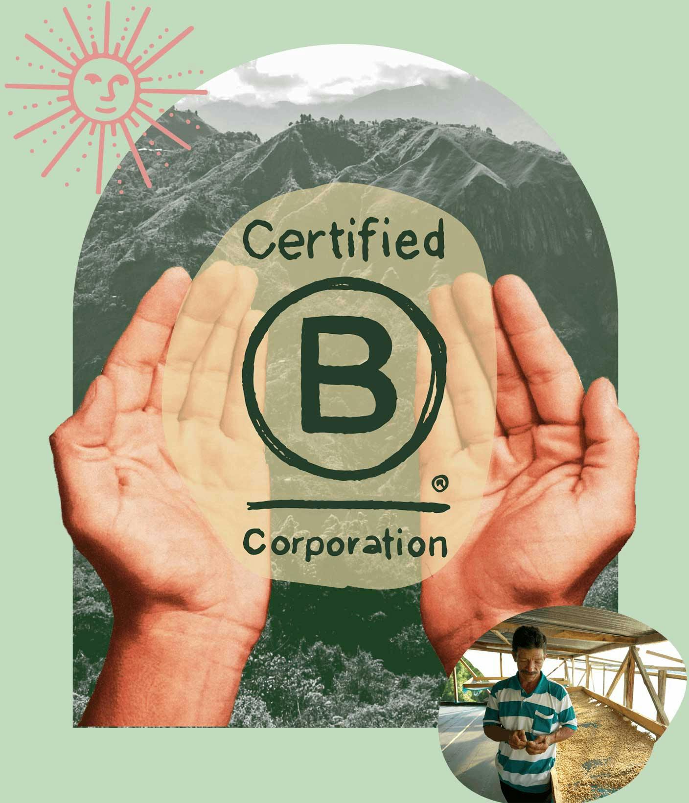 B crop graphic montage